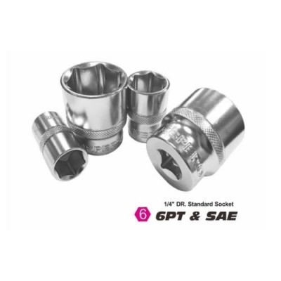 1/4" Dr. Standard Socket - 6 PT -SAE