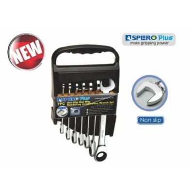 7 PC Non-Slip One Way Ratcheting Combination Wrench Set